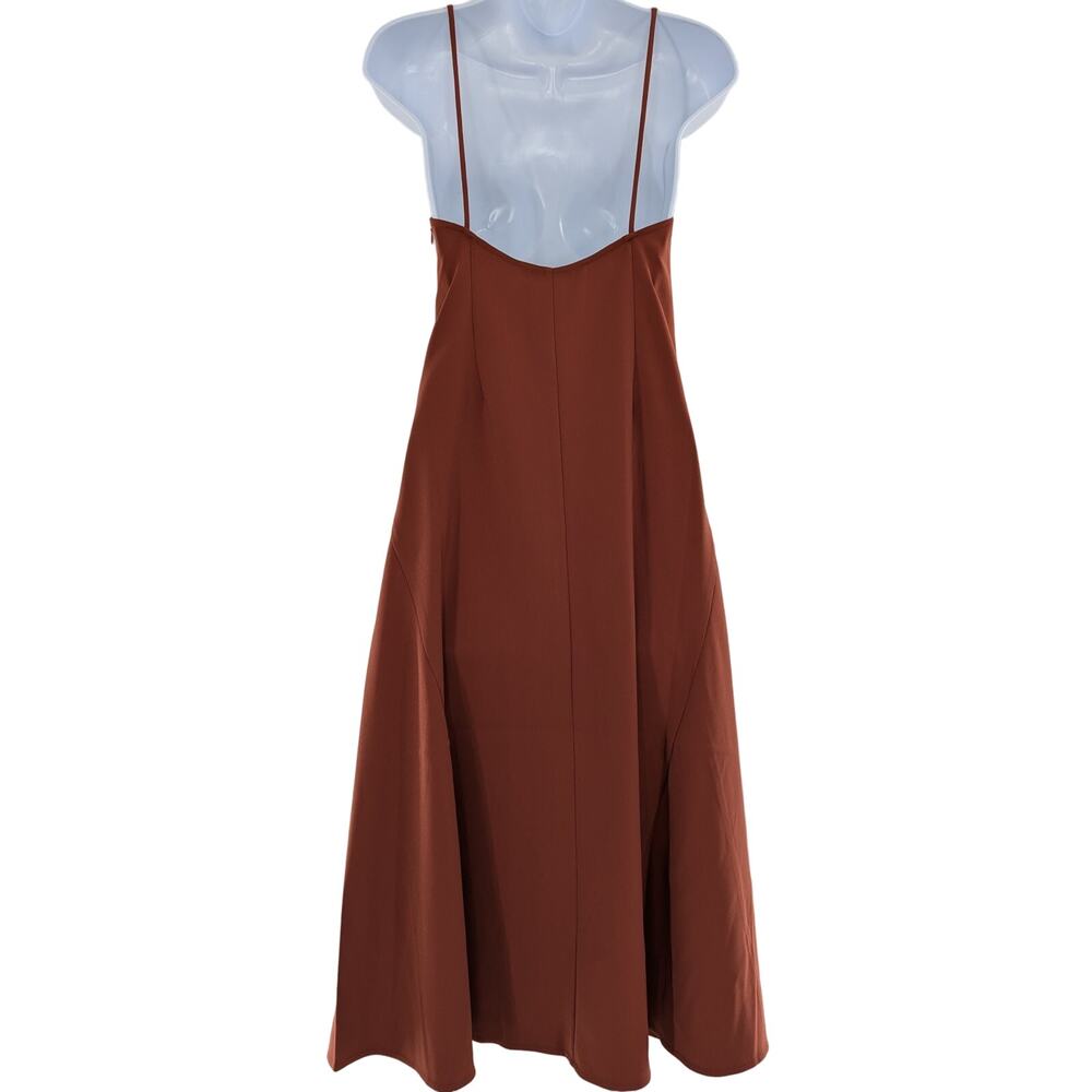 Thakoon Rust Sleeveless Midi Slip Dress Size 2 - Picture 8 of 16